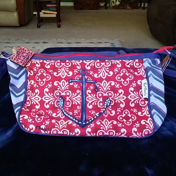 NWT Paul Brent crossbody bag with an anchor design Red white and blue - Picture 9 of 9
